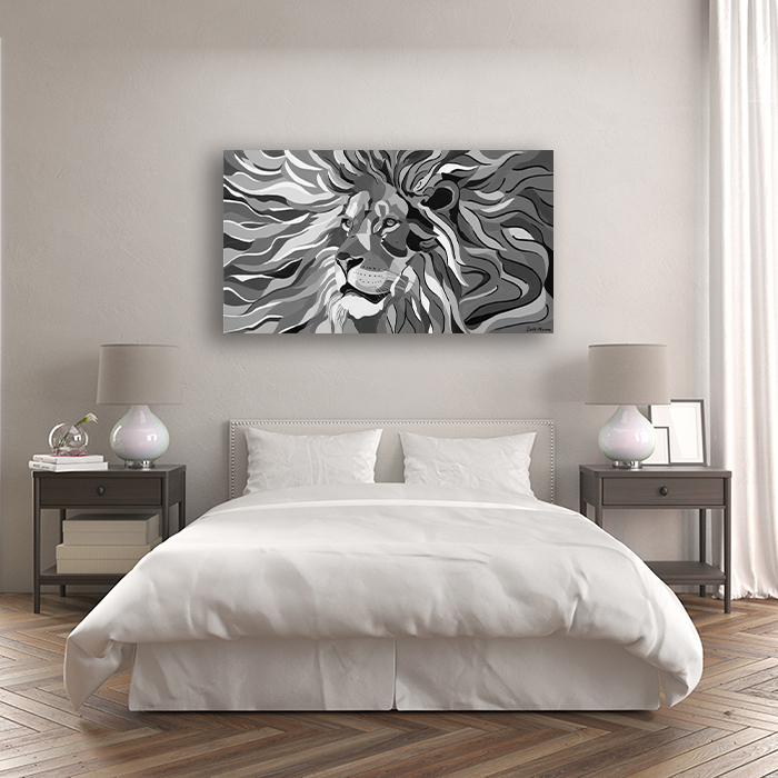 ציור שמן לחדר- מלך האריות