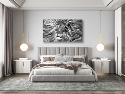 ציור שמן לחדר שינה- מלך האריות