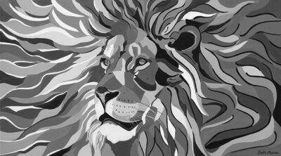ציור שמן- מלך האריות